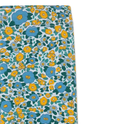 Flower Pattern Rib Pants