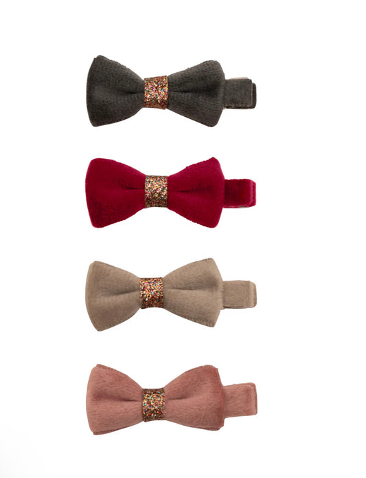 Christmas Velvet Bow Clips