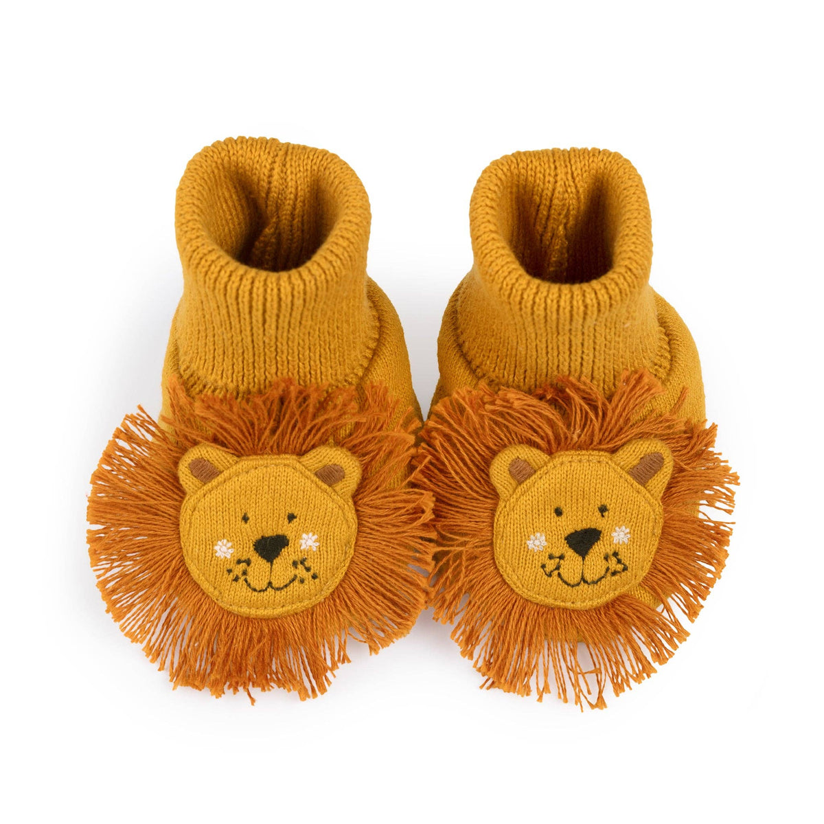 Cotton Knit Baby Slipper Socks:  Lion