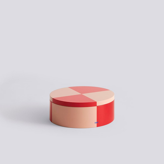 Tin Container - Round Red & Pink