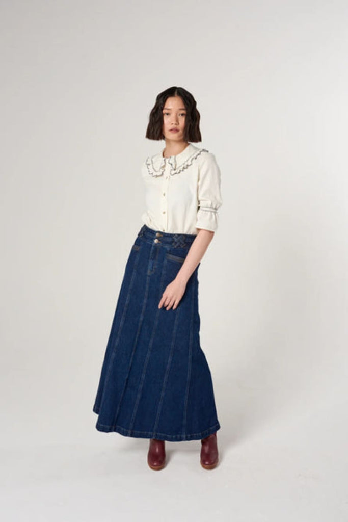 Seventy + Mochi Willow Midi Skirt In Americana