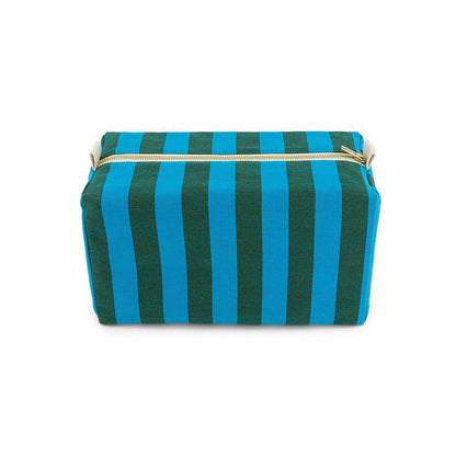 VIC TOILETRY BAG STRIPES TURQUOISE / OLIVE