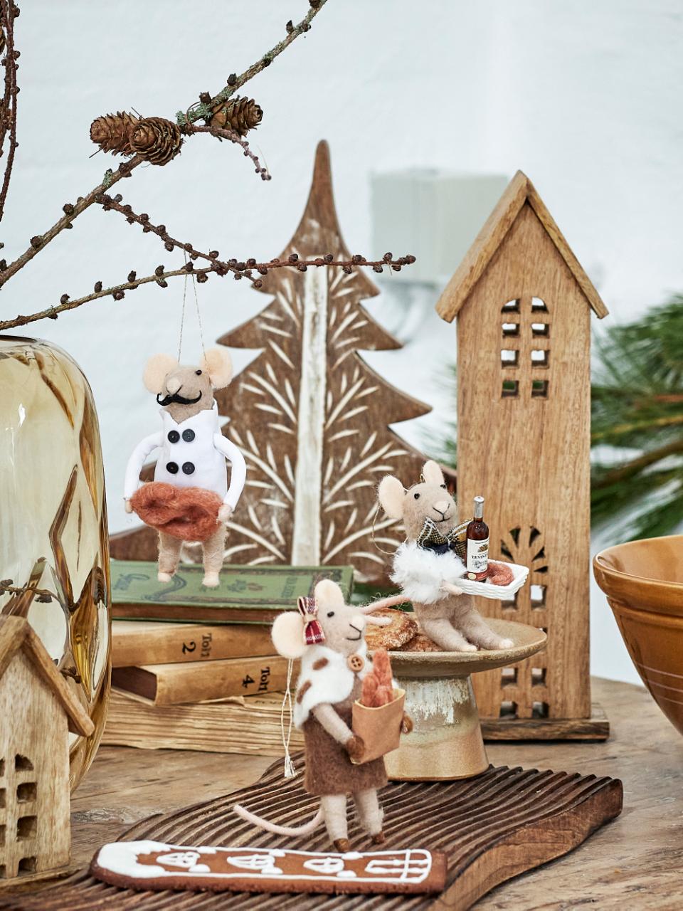 Peo Mouse Wool Christmas Ornament - Single