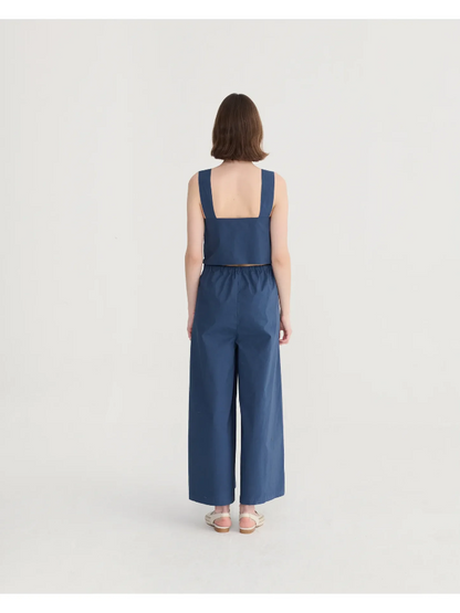 Textured Cotton Strap Overall