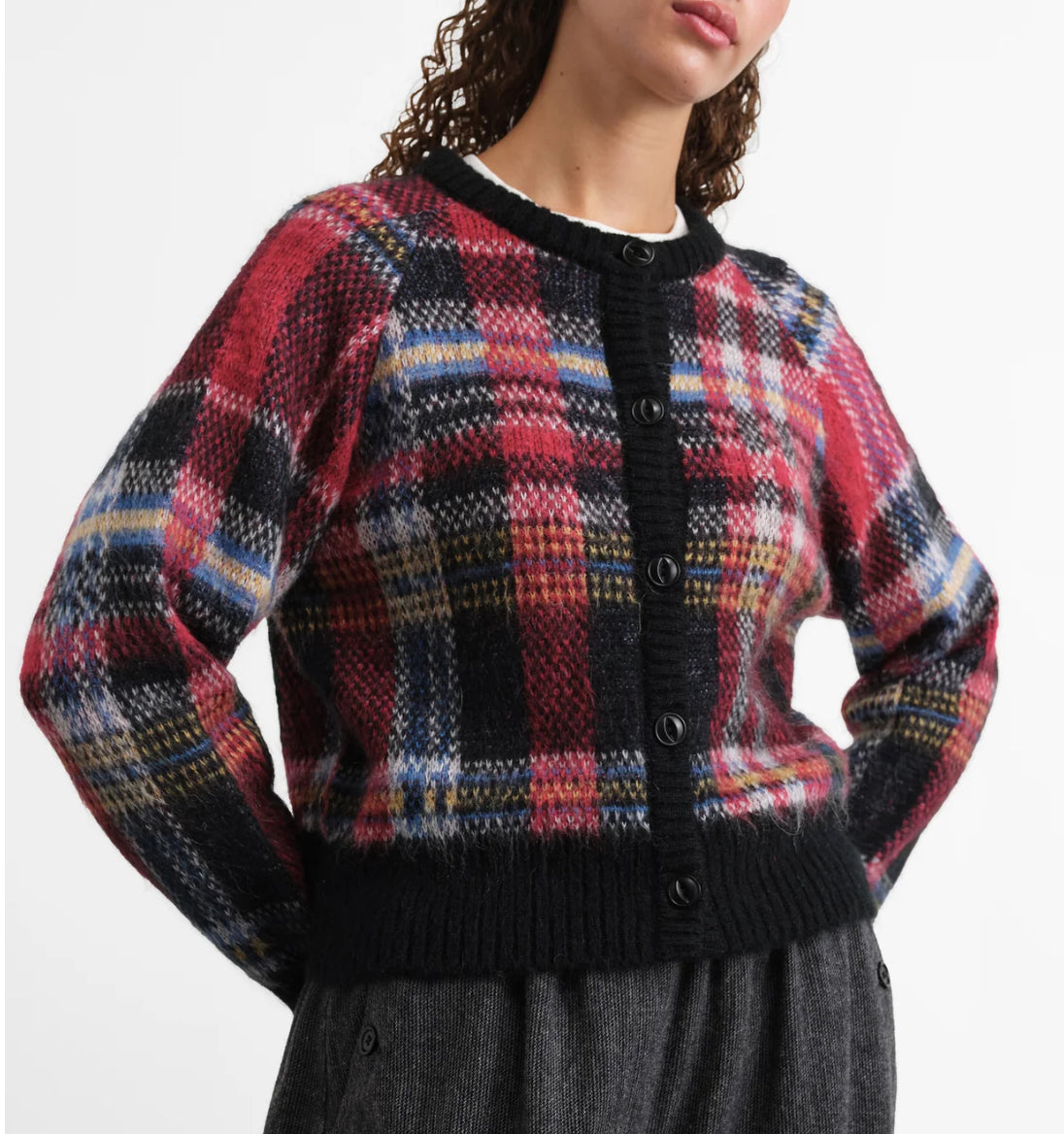 Foxtail Tartan Cardigan - Multi