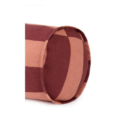 Cylinder Cushion - Maroon Tiles