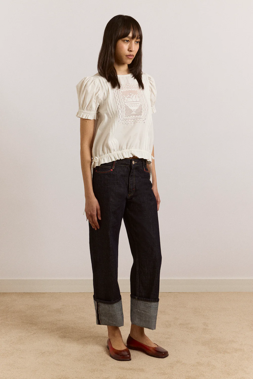 Mabel Lace Insert Blouse