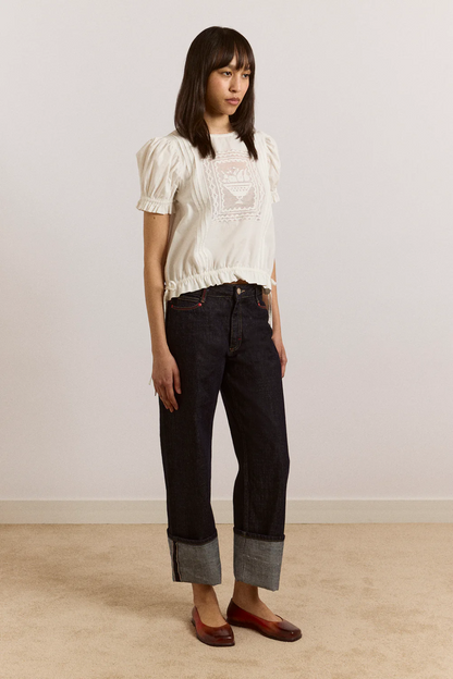Mabel Lace Insert Blouse