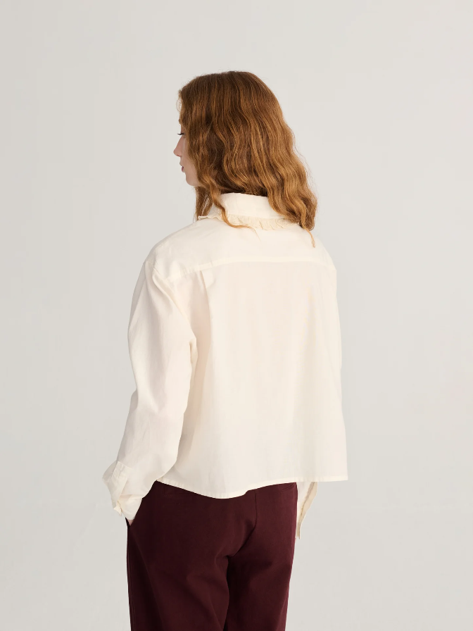 Lace Collar Poplin Shirt