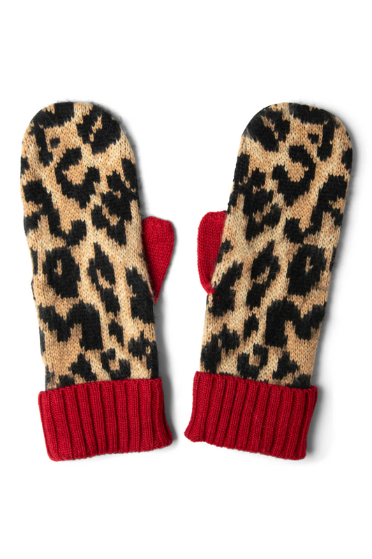 Leopard Mittens