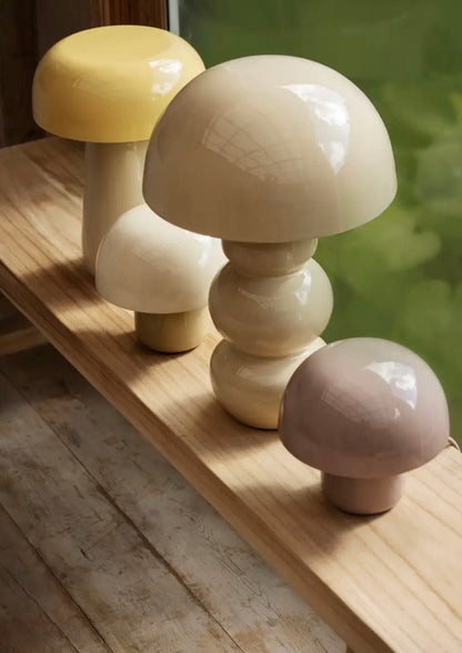 Enamel Table Lamp - Light Beige