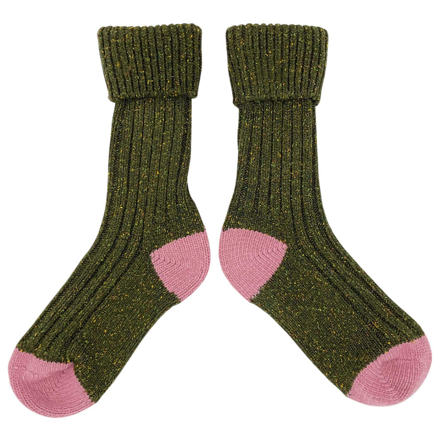 Unisex Recycled Silk Blend Ribbed Socks