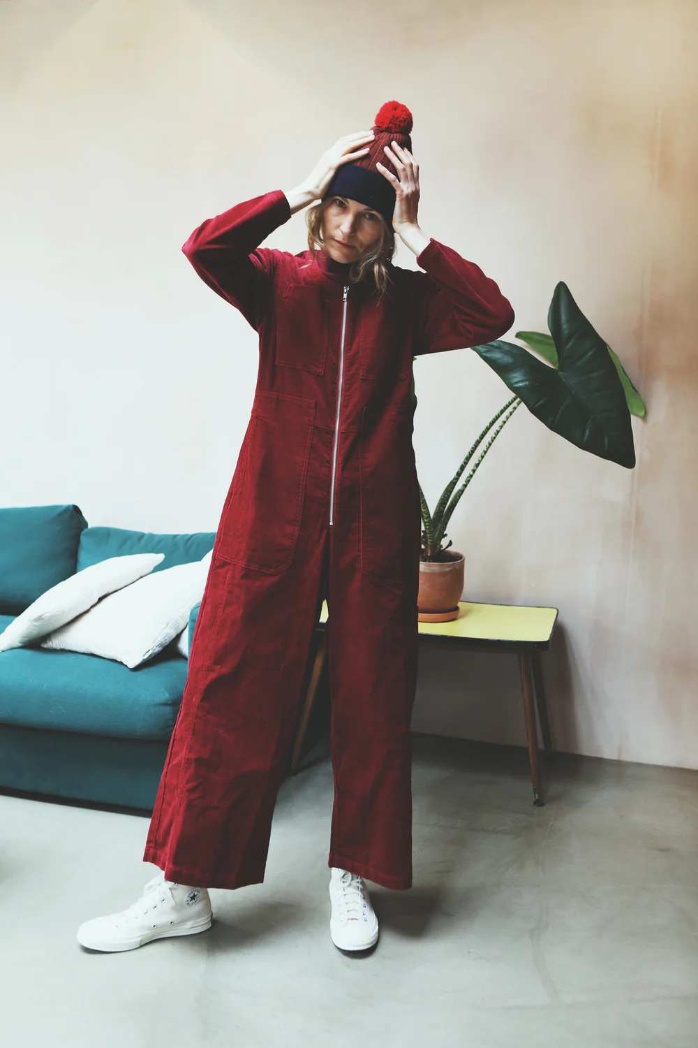 Felix BoilerSuit Corduroy - Burgundy