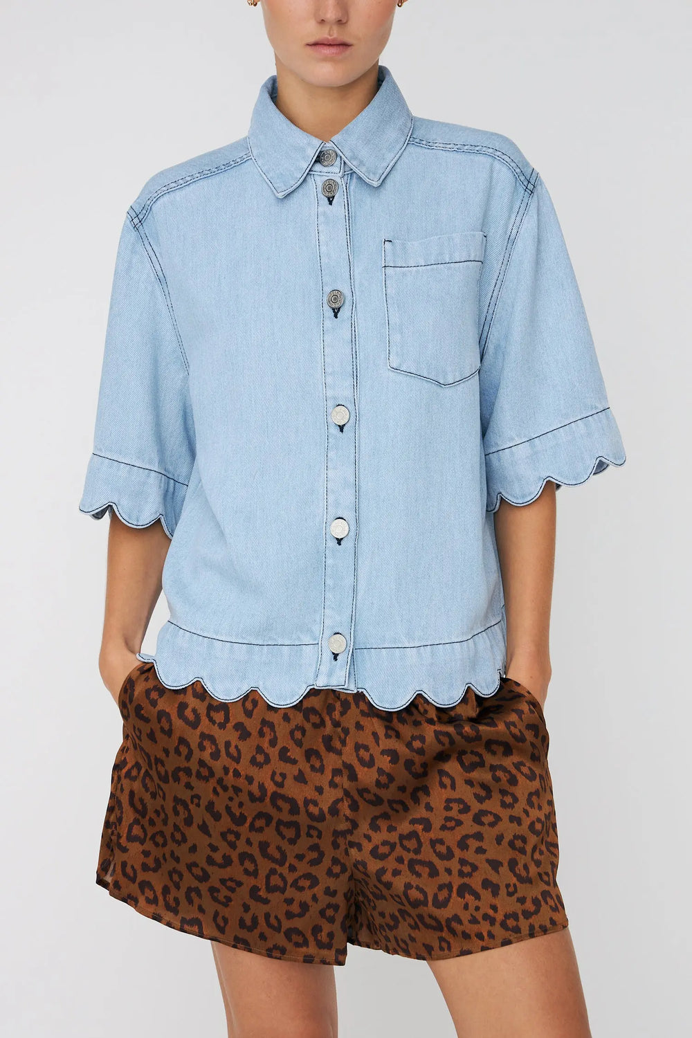 Soft Denim Shirt - Light Blue