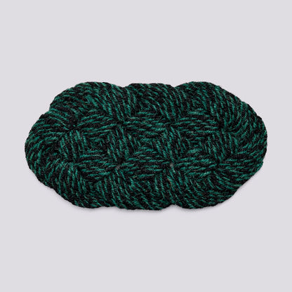 Coco Door Mat Swirl - Green and Black
