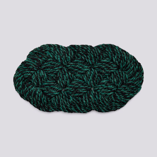 Coco Door Mat Swirl - Green and Black