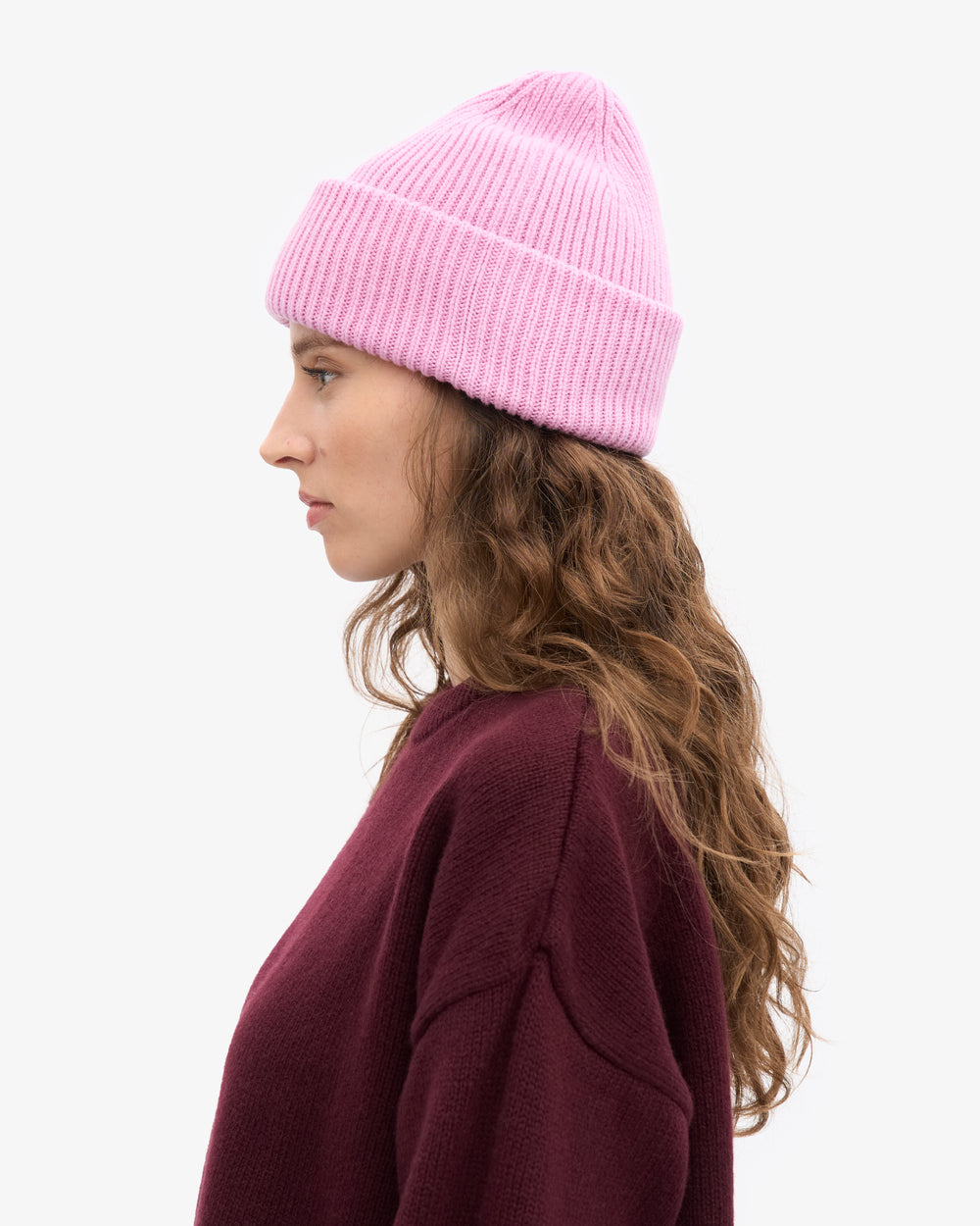 Merino Wool Beanie - Cherry Blossom