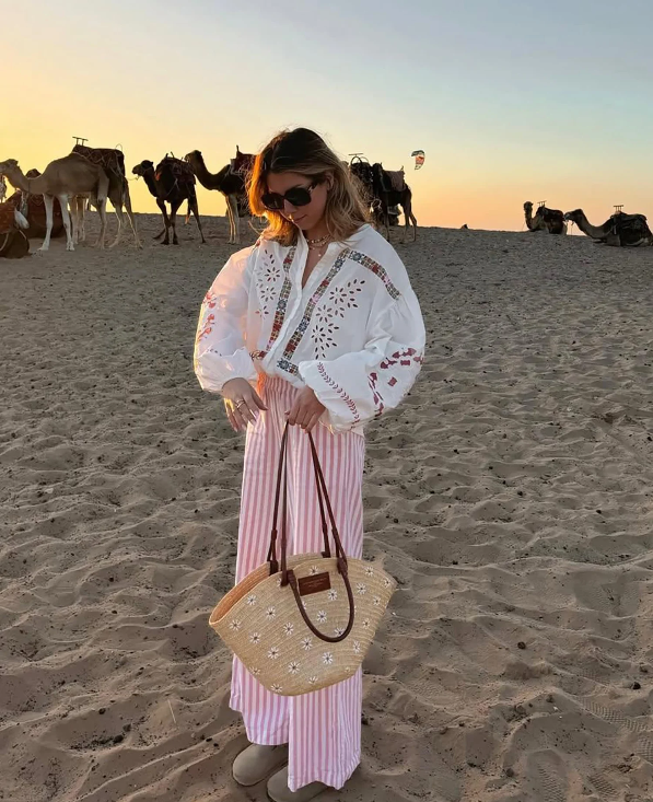 Embroidered Shirt White