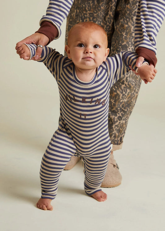 Milking It Stripe Onesie - Inky