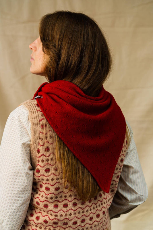 Pointelle Neckerchief | Red