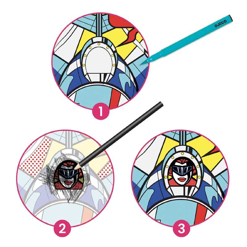 Inspired by Lichtenstein: Superheroes