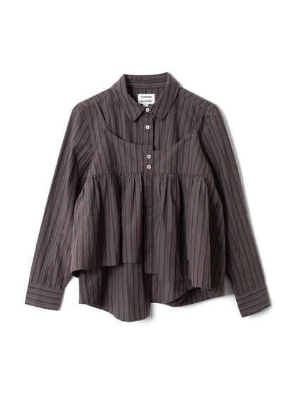 Indie Double Layer Shirt - Merlot Stripe