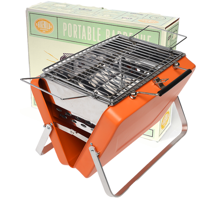 Portable suitcase BBQ - Burnt orange