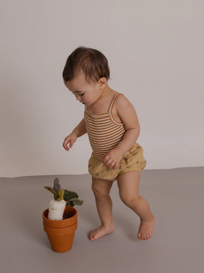 Copper Stripe Tank Bodysuit