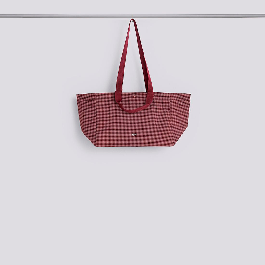 Grid Weekend Bag - Small Burgundy