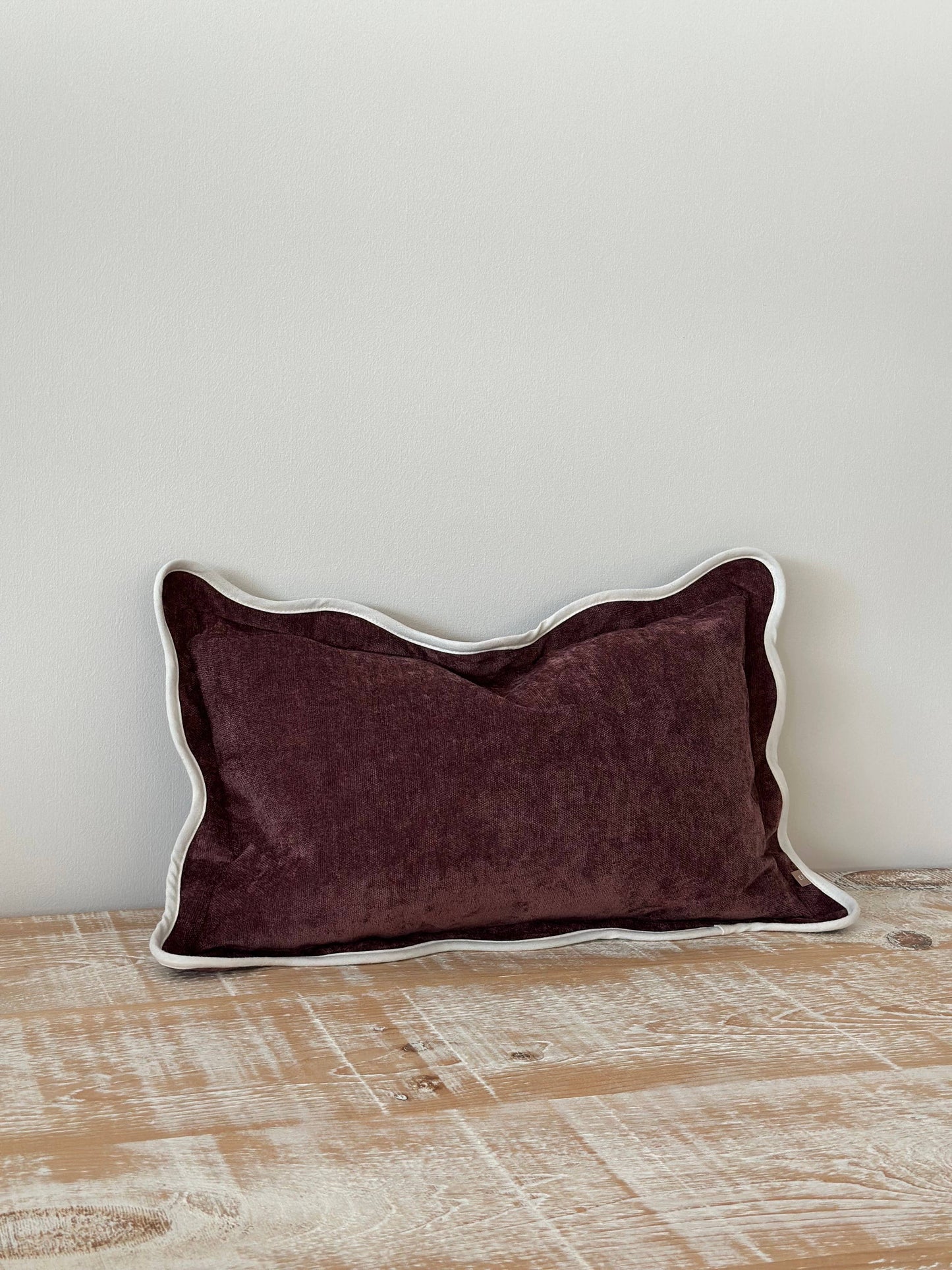 Chloe Plum Scalloped Edge Cushion Cover 50x30