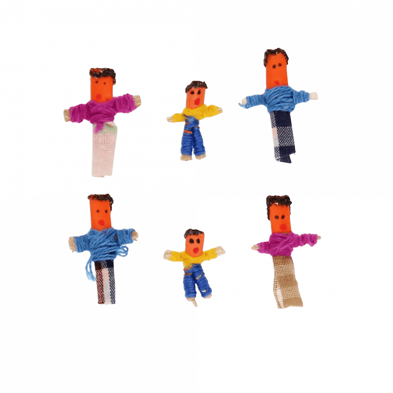 Worry Dolls - 6 Mini Worry People In A Box