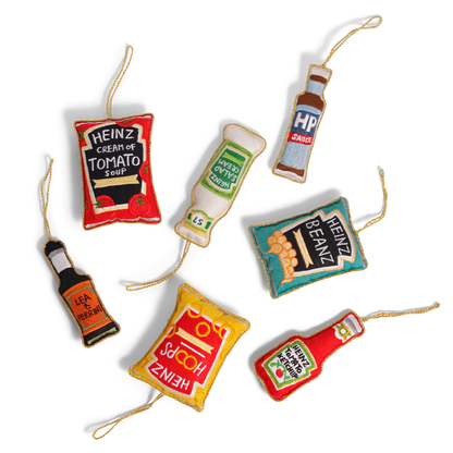 Heinz Beanz Embroidered Christmas Decoration, 10cm