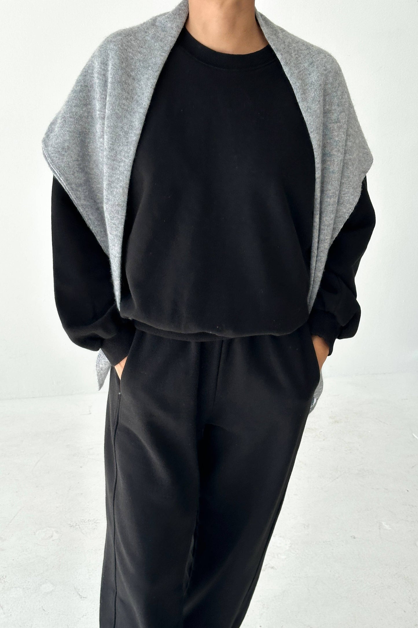 Cashmere Shawl - Heather Grey