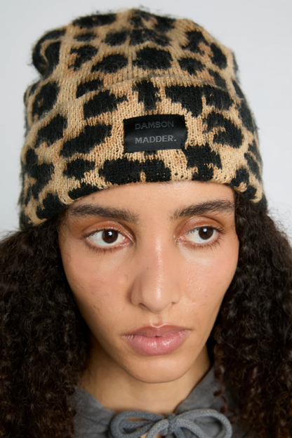 Leopard Knit Beanie