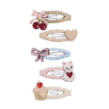 Kitty Bow Mini Hair Clips