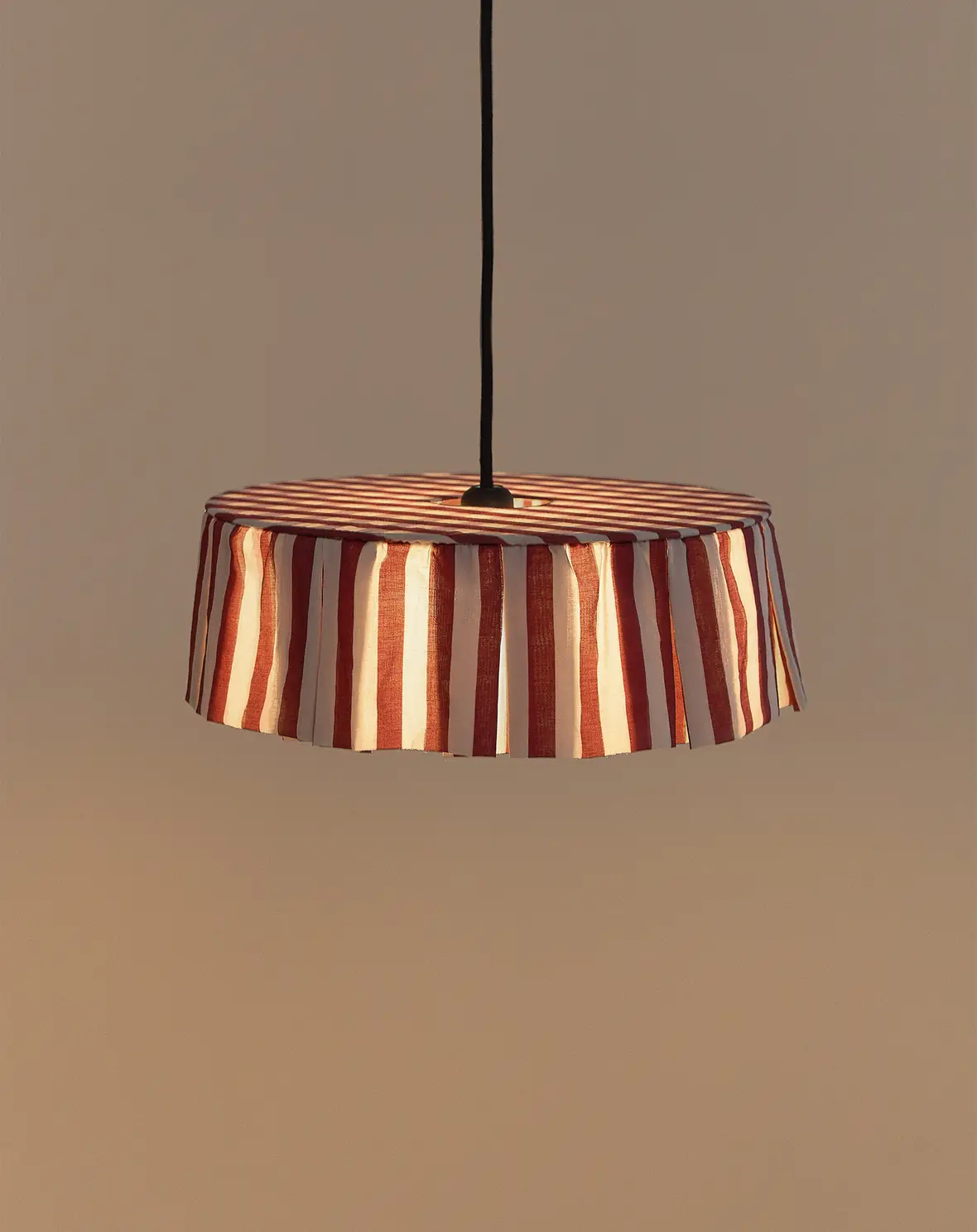 Vibes Lampshade - Maroon Stripe
