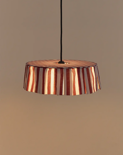 Vibes Lampshade - Maroon Stripe