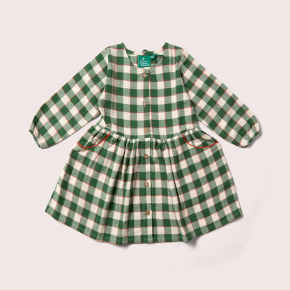 Fern Green Check Pocket Dress