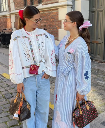 Embroidered Shirt White