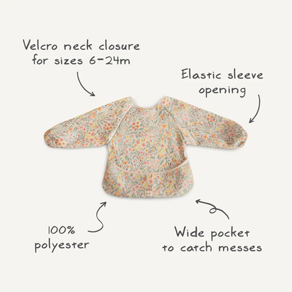 Long Sleeved Bib - Olive Check