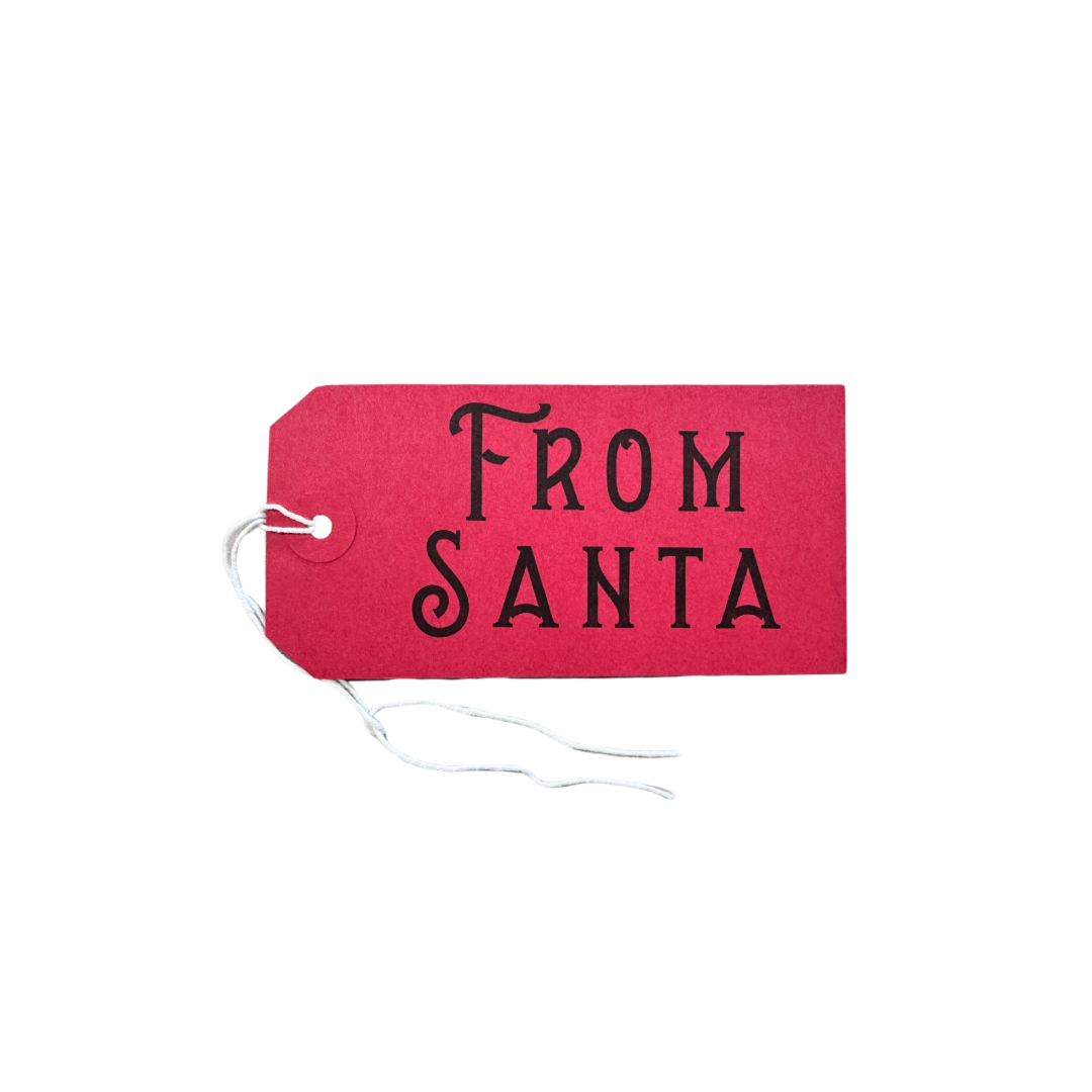 From Santa Christmas letterpress gift tags 5pk