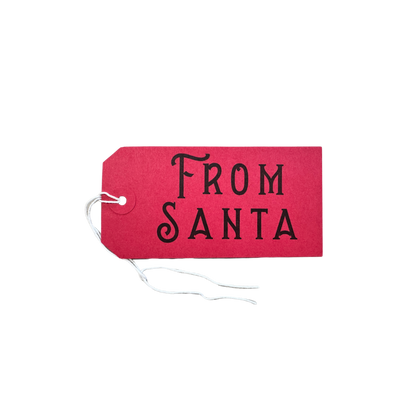 From Santa Christmas letterpress gift tags 5pk