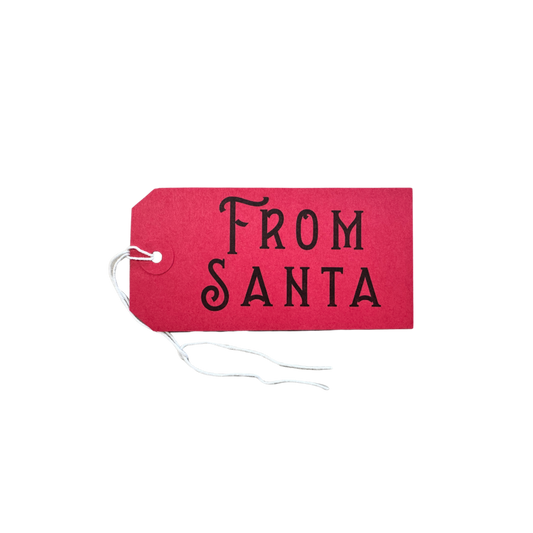 From Santa Christmas letterpress gift tags 5pk