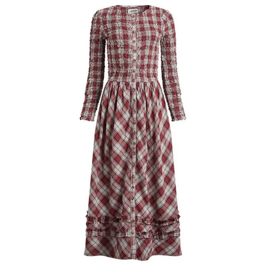 Posey Cardi Midi Dress - Multi Check