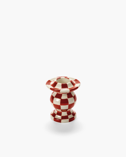 Candle Holder No.2 - Red/White