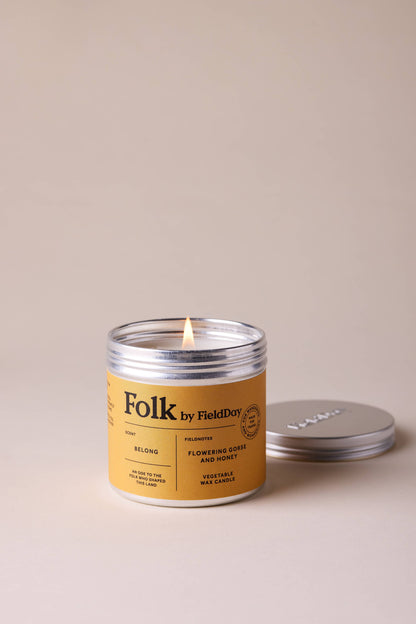 Belong Vegetable Wax Folk Tin Candle