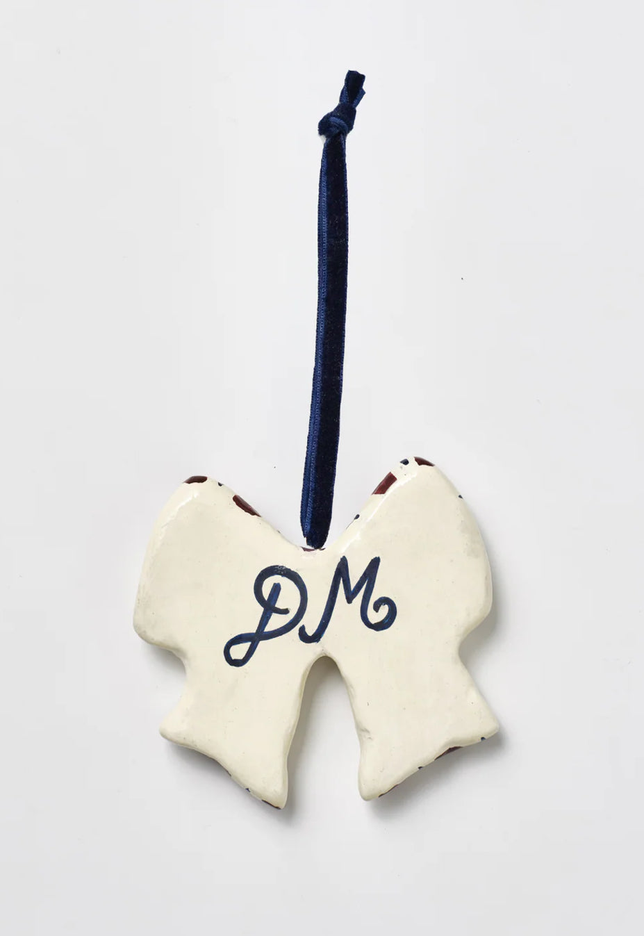 Burgundy Stripe Bow Christmas Decoration