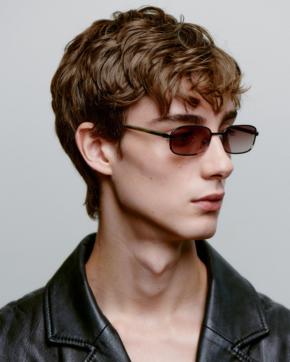 Noah Sunglasses - Silver Stripe Horn