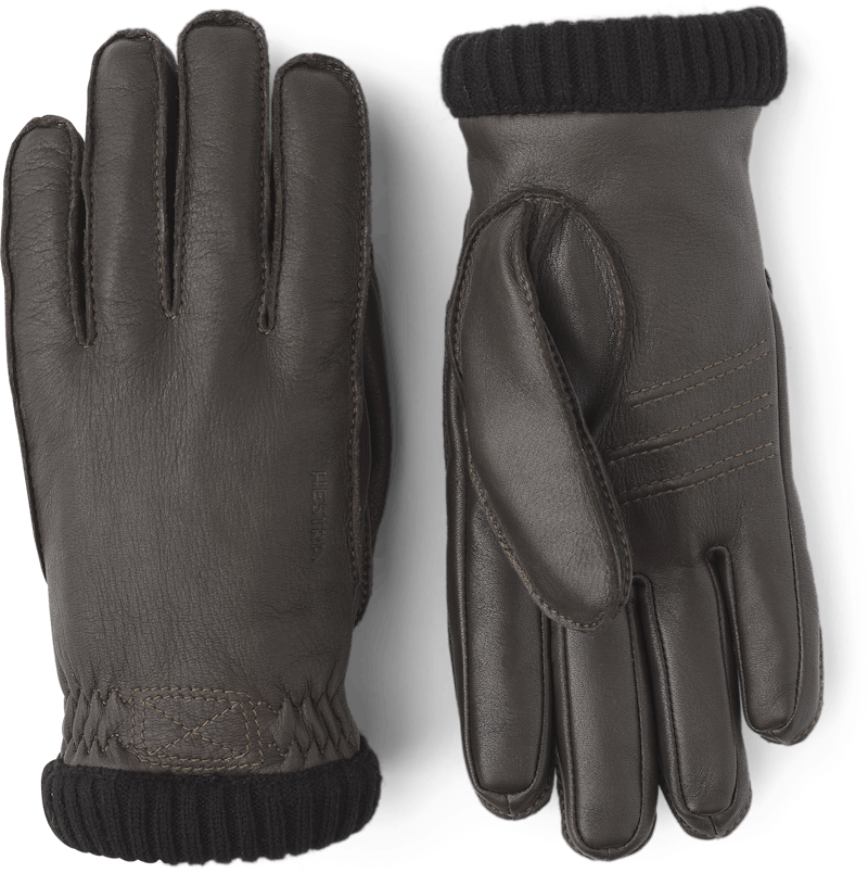 Deerskin Primaloft Rib Gloves - Black