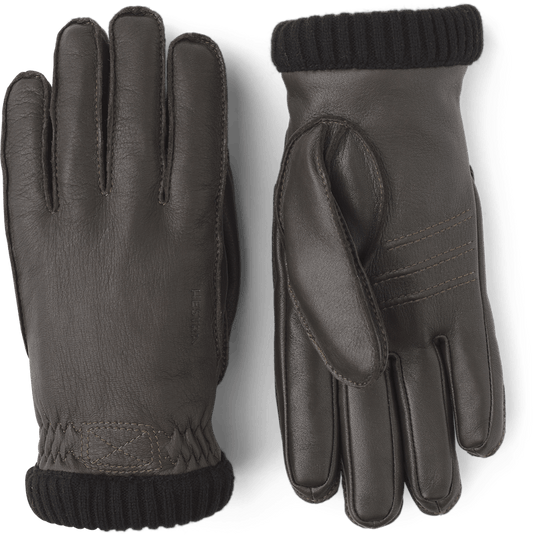 Deerskin Primaloft Rib Gloves - Black